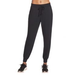 Spodnie sportowe damskie Skechers Restful Jogger Pant. Czarne spodnie dresowe Skechers, bez wzorów, z elastanu. Za 159.99 zł.