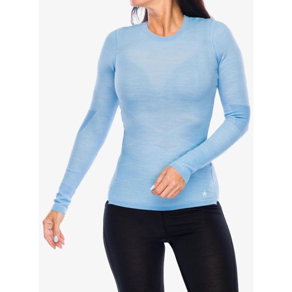 Bluza termoaktywna damska Smartwool Intraknit Thermal Merino BL Crew. Niebieskie bielizna termoaktywna damska Smartwool, bez wzorów, bez ramiączek, narciarskie. Za 419.99 zł.