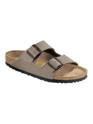 Birkenstock Klapki "Arizona" w kolorze szarym rozmiar: 35. Szare klapki Birkenstock, bez wzorów, klasyczne, bez obcasa, bez zapięcia. Za 311.85 zł.