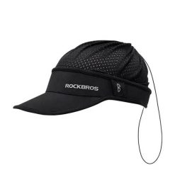 Sportowa czapka z daszkiem unisex Rockbros 18230003001 czarna. Czarne czapki z daszkiem ROCKBROS, bez wzorów, z materiału, sportowe. Za 64.00 zł.