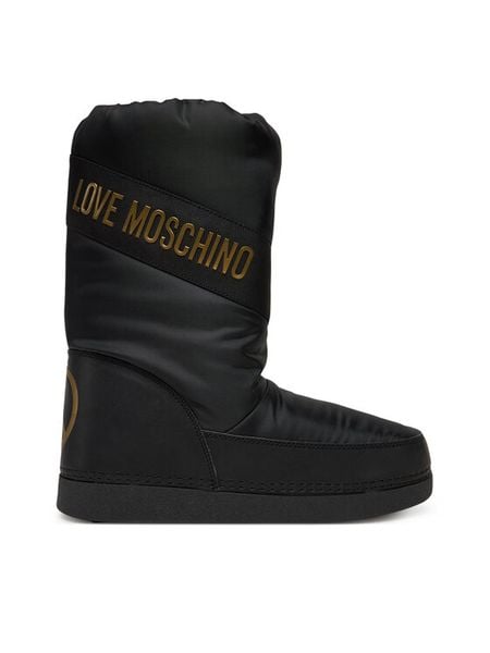 LOVE MOSCHINO Śniegowce JA24032G1NISY000 Czarny. Czarne śniegowce Love Moschino, bez wzorów, z materiału, bez zapięcia. Za 459.99 zł.