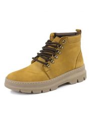 Natural world Skórzane botki w kolorze musztardowym rozmiar: 37. Żółte botki Natural World, bez wzorów, z wełny, bez obcasa, bez zapięcia. Za 150.95 zł.