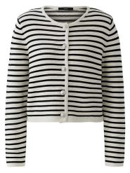 Oui Kardigan w kolorze biało-czarnym rozmiar: 44. Białe swetry Oui, bez wzorów, bez ramiączek. Za 339.99 zł.