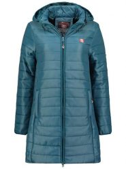 Geographical Norway Płaszcz pikowany "Atika" w kolorze morskim rozmiar: S. Niebieskie płaszcze Geographical Norway, s, bez wzorów, bez kaptura. Za 184.89 zł.