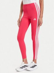 Adidas Legginsy Essentials 3-Stripes KT1289 Różowy Slim Fit. Czerwone legginsy adidas, bez wzorów, z bawełny. Za 129.99 zł.