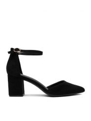 JENNY Czółenka CEO-AMMA WSS20968-01 Czarny. Czarne czółenka Jenny, bez wzorów, z materiału, bez obcasa, bez zapięcia. Za 119.99 zł.