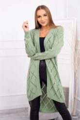 Sweter z geometrycznym wzorem ciemny miętowy. Zielone swetry KESI, l, bez wzorów, z wełny, eleganckie, plus size, bez ramiączek. Za 158.92 zł.