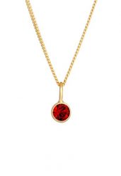 Elli Damski naszyjnik Czerwony Soliter z okrągłym kryształem: Crystal, srebro: 925 Sterling Silver Naszyjniki 1 ct. Czerwone naszyjniki Elli, z materiału, z kryształem, srebrne. Za 248.99 zł.