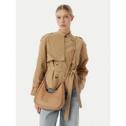 Torebka Calvin Klein. Brązowe torebki klasyczne Calvin Klein, bez wzorów, klasyczne, bez dodatków. Za 409.99 zł.