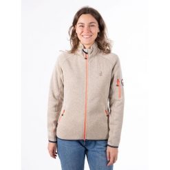 Damski polar Aulp Rikka. Brązowe bluzy z polaru Aulp, bez wzorów, z polaru, trekkingowe. Za 307.50 zł.