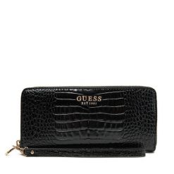 Duży Portfel Damski Guess. Czarne portfele Guess, z aplikacjami. Za 219.99 zł.