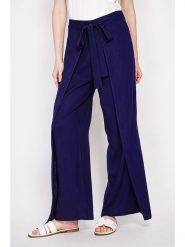 ASSUILI Lniane spodnie w kolorze granatowym rozmiar: 40. Niebieskie spodnie materiałowe Assuili, bez wzorów, ze lnu. Za 121.99 zł.