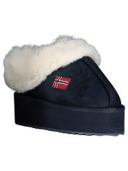 Geographical Norway Kapcie "Oninkasi" w kolorze granatowym rozmiar: 37. Niebieskie kapcie Geographical Norway, bez wzorów, z materiału. Za 100.99 zł.