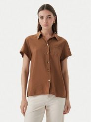 Marella Koszula Apice 2613111164 Brązowy Regular Fit. Brązowe koszule Marella, bez wzorów, z wiskozy, bez kołnierzyka, bez ramiączek. Za 749.99 zł.