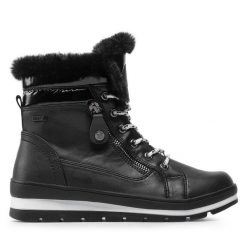 Botki Caprice. Czarne botki Caprice, bez wzorów, bez obcasa, na płaskiej podeszwie, bez zapięcia. Za 429.99 zł.