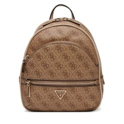 Plecak Guess. Brązowe plecaki Guess, z aplikacjami, bez dodatków. Za 639.99 zł.