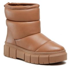 Botki Lasocki. Brązowe botki Lasocki, bez wzorów, bez obcasa, na płaskiej podeszwie, bez zapięcia. Za 279.99 zł.