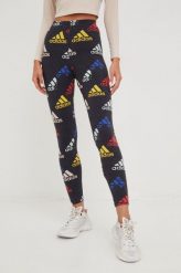Adidas legginsy damskie kolor czarny gładkie. Czarne legginsy adidas, bez wzorów, z bawełny. W wyprzedaży za 124.99 zł.