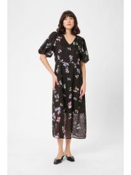 Kaffe Sukienka w kolorze czarnym rozmiar: 44. Czarne sukienki Kaffe, bez wzorów, bez kołnierzyka, bez ramiączek, midi. Za 260.99 zł.