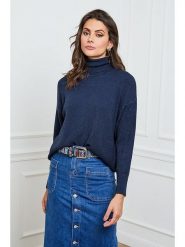 So Cachemire Golf "Elona" w kolorze granatowym rozmiar: L. Niebieskie swetry So Cachemire, l, bez wzorów, z kaszmiru, bez ramiączek. Za 226.95 zł.