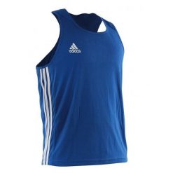 Tank top adidas Aiba. Niebieskie topy adidas, l, bez wzorów, sportowe, bez kołnierzyka, bez ramiączek. Za 133.00 zł.
