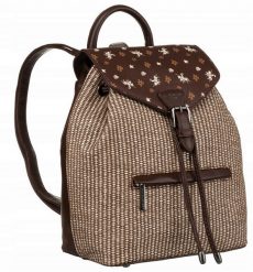Plecak damski David Jones 6875-3 brązowy. Brązowe plecaki David Jones, bez wzorów, ze skóry ekologicznej, duże, bez dodatków. Za 149.99 zł.