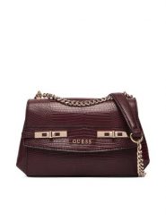 Guess Torebka Melinda Mini HWKL99 33780 Bordowy. Czerwone kopertówki Guess, z aplikacjami, ze skóry, wizytowe, bez dodatków. Za 589.99 zł.