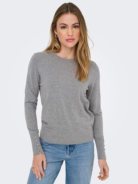 JDY Sweter w kolorze szarym rozmiar: L. Szare swetry JDY, l, bez wzorów, ze splotem, bez ramiączek. Za 83.03 zł.