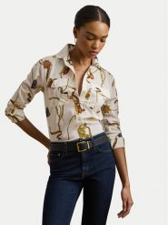 LAUREN RALPH LAUREN Koszula 200957119001 Biały Regular Fit. Białe koszule Lauren Ralph Lauren, l, bez wzorów, z bawełny, bez kołnierzyka, bez ramiączek. Za 499.99 zł.