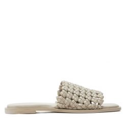 Klapki Calvin Klein. Brązowe klapki Calvin Klein, bez wzorów, bez obcasa, bez zapięcia. Za 359.99 zł.