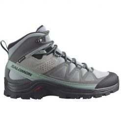 Buty trekkingowe damskie Salomon Quest Rove Gtx. Szare trekkingi Salomon, bez wzorów, z materiału, za kostkę, bez zapięcia, trekkingowe. Za 704.00 zł.