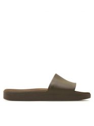 Melissa Klapki Beach Slide Next Gen A 32947 Khaki. Brązowe klapki Melissa, bez wzorów, z tworzywa sztucznego, bez obcasa, bez zapięcia. Za 239.99 zł.