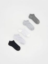 Skarpetki 5 pack - szary. Szare skarpetki Reserved, bez wzorów. Za 49.99 zł.