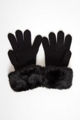 Rękawiczki damskie z futerkiem LIU JO. Rękawiczki Liu Jo, bez wzorów. Za 359.00 zł.