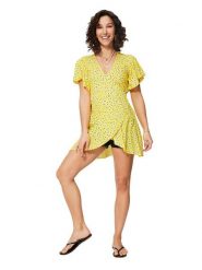 Ipanima Tunika w kolorze żółto-białym rozmiar: 38/40. Żółte tuniki Ipanima, bez wzorów, z wiskozy, bez kołnierzyka, bez ramiączek. Za 78.99 zł.