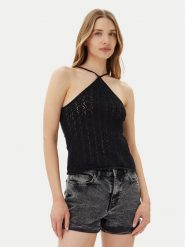 ONLY Top Noella 15352137 Czarny Regular Fit. Czarne topy ONLY, s, bez wzorów, z syntetyku, bez kołnierzyka, bez ramiączek. Za 69.99 zł.