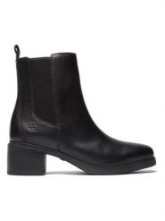Timberland Skórzane botki "Dalston Vibe" w kolorze czarnym rozmiar: 38,5. Czarne botki Timberland, bez wzorów, eleganckie, bez obcasa, bez zapięcia. Za 543.90 zł.