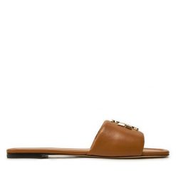 Klapki Tory Burch. Brązowe klapki Tory Burch, bez wzorów, bez obcasa, bez zapięcia. Za 1,569.00 zł.