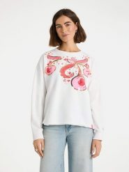 LIEBLINGSSTÜCK Bluza "Glam" w kolorze biało-jasnoróżowym rozmiar: XL. Białe bluzy bez kaptura LIEBLINGSSTÜCK, xl, bez wzorów, bez kaptura. Za 262.29 zł.