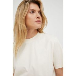 Marc O'Polo t-shirt bawełniany DENIM kolor beżowy. Brązowe t-shirty Marc O'Polo, l, bez wzorów, z bawełny, bez kołnierzyka, bez ramiączek. W wyprzedaży za 150.99 zł.