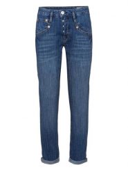 Herrlicher Dżinsy - Slim fit - w kolorze niebieskim rozmiar: W26. Niebieskie jeansy Herrlicher, z aplikacjami, ze skóry, klasyczne, z podwyższonym stanem. Za 92.64 zł.