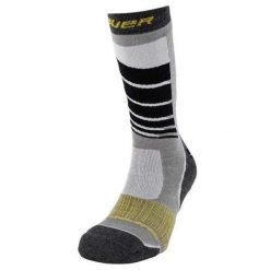 Skarpety Hokejowe Unisex Dla Dorosłych Pro Supreme Tall. Szare skarpetki Bauer, bez wzorów, z elastanu. Za 227.99 zł.