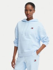 Tommy Jeans Bluza DW0DW19414 Niebieski jasny Regular Fit. Niebieskie bluzy Tommy Jeans, m, bez wzorów, z bawełny, bez kaptura. Za 409.99 zł.