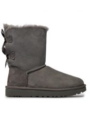 Ugg Śniegowce W Bailey Bow II 1016225 Szary. Szare śniegowce UGG, bez wzorów, ze skóry, bez zapięcia. Za 1,139.00 zł.