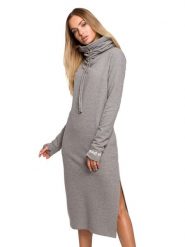 Made of emotion Sukienka w kolorze szarym rozmiar: M. Szare sukienki Made Of Emotion, na co dzień, m, bez wzorów, bez kołnierzyka, bez ramiączek, maxi, proste. Za 257.95 zł.