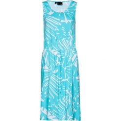 Sukienka shirtowa bonprix morsko-biały z nadrukiem. Sukienki marki Marie Zélie. Za 44.99 zł.