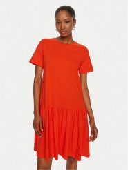 United Colors Of Benetton Sukienka codzienna 3U53DV01H Czerwony Relaxed Fit. Czerwone sukienki United Colors Of Benetton, na co dzień, xs, bez wzorów, z bawełny, bez kołnierzyka, bez ramiączek, proste. Za 229.99 zł.