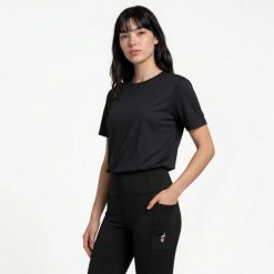 Legginsy trekkingowe damskie AULP DETER z kieszenią. Czarne legginsy Aulp, bez wzorów, z elastanu, biznesowe. Za 179.99 zł.