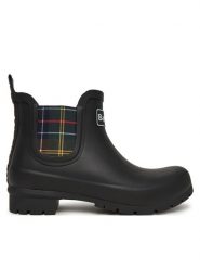 Barbour Kalosze Kingham LRF0088BK11 Czarny. Czarne kalosze Barbour, bez wzorów, z gumy, bez zapięcia. Za 249.99 zł.