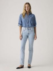 Levi's Dżinsy "724" - Slim fit - w kolorze błękitnym rozmiar: W29/L30. Niebieskie jeansy Levi's, l, z aplikacjami, ze skóry, klasyczne, z podwyższonym stanem. Za 240.52 zł.